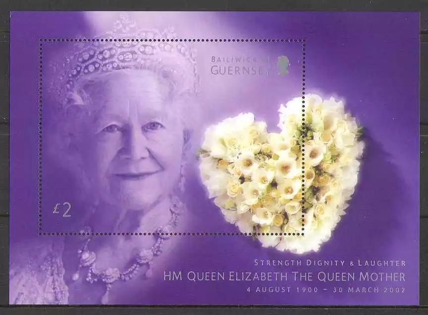 Guernsey 2002 7,5€ Pocta zesnulé královně matce, Královna matka