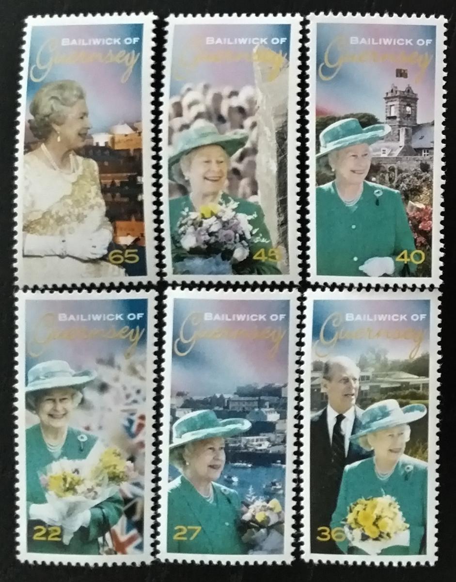 Guernsey 2002 9€ Stříbrné jubileum vlády královny Královna Alžběta II.