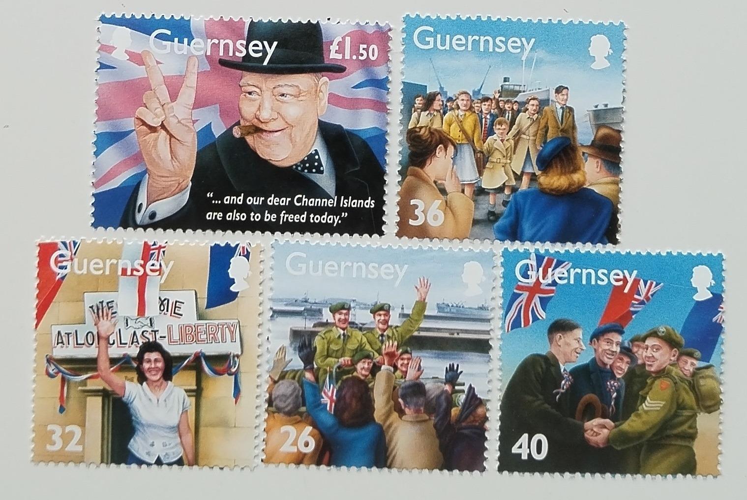 Guernsey 2005 10€ Výročí konce Druhé světové války, Churchill