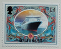 Guernsey 2005 14€ Dotisk definitivy - Lodě, Queen Mary 2