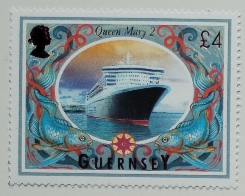 Guernsey 2005 14€ Dotisk definitivy - Lodě, Queen Mary 2