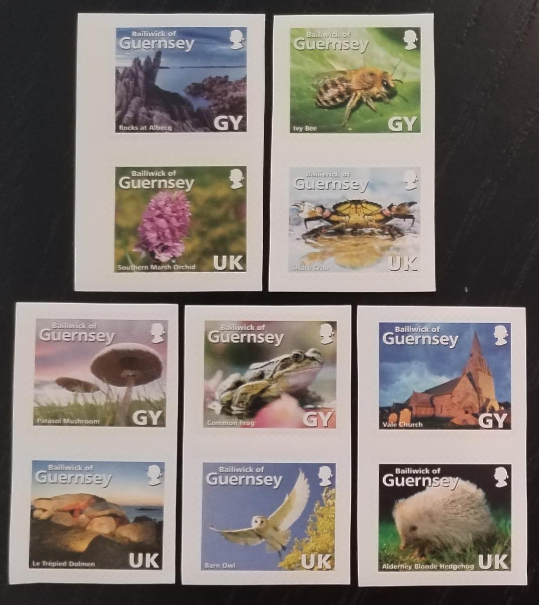 Guernsey 2007 16,5€ Písmenkové známky - Včely, Žáby a budovy ostrova