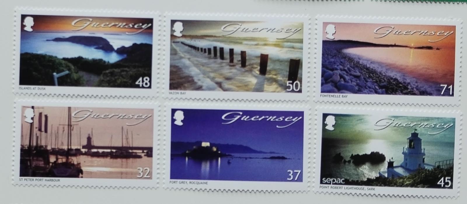 Guernsey 2007 9€ Turismus a ostrovní panoramata, Majáky