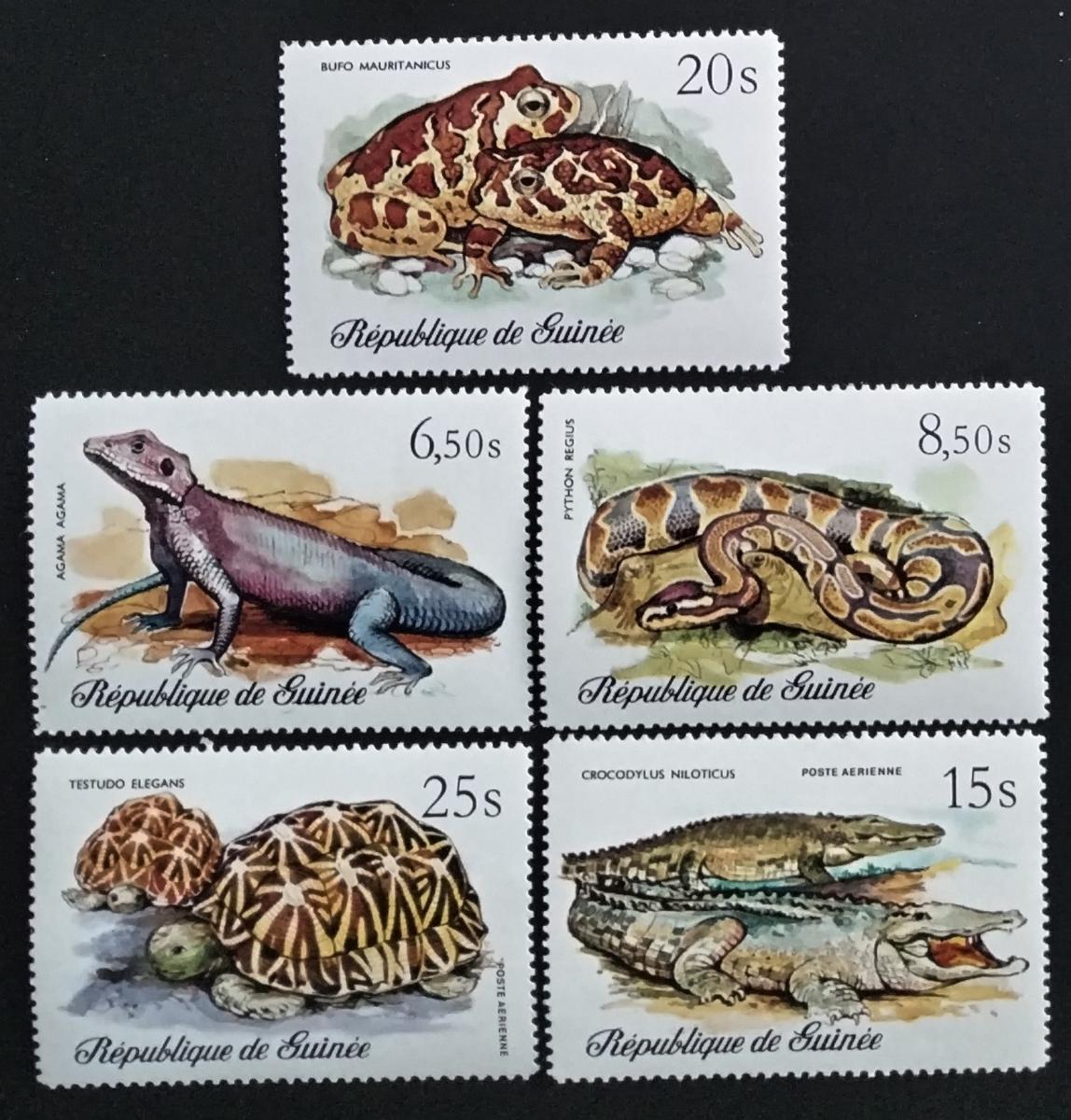 Guinea 1977 28€ Výběr nejvyšších hodnot z definitivy - Plazi a fauna