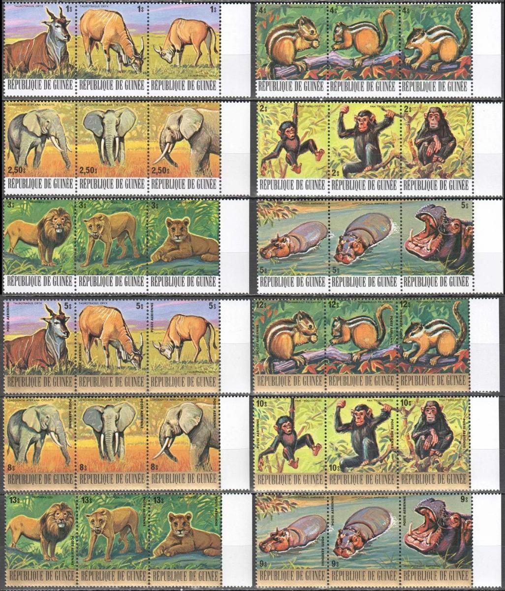 Guinea 1977 55€ Africká fauna a zvířata, kompletní vydání!