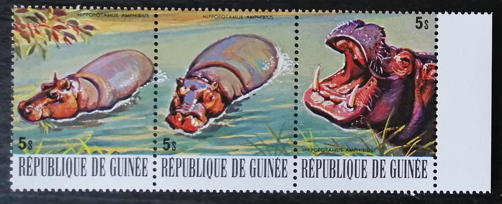 Guinea 1977 Mi.807-10 4,8€ Africká fauna, hroši