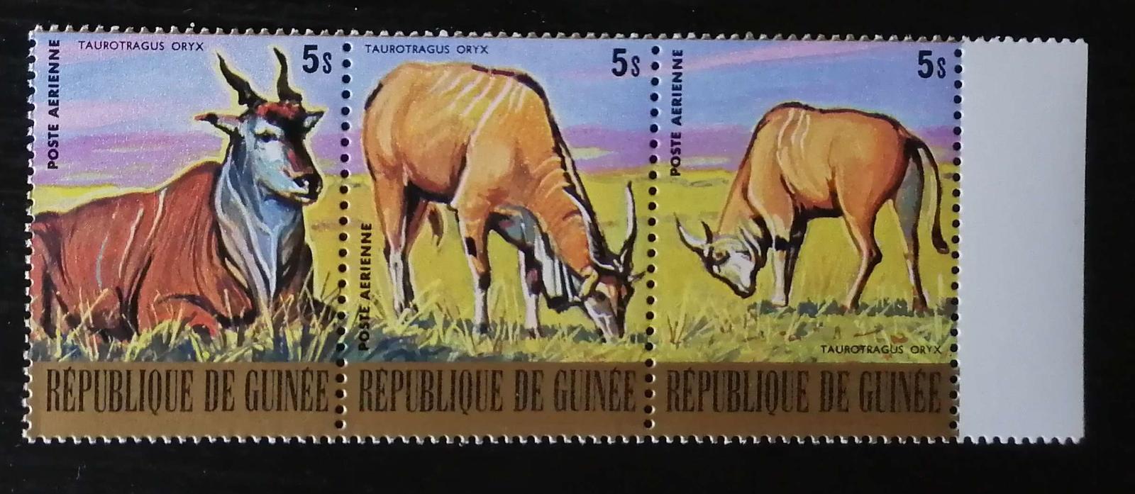Guinea 1977 Mi.811-13 4,8€ Africká fauna, AIR MAIL, gazely