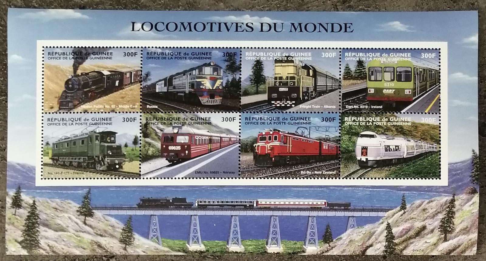 Guinea 1998 12€ Lokomotivy a vlaky světa II.