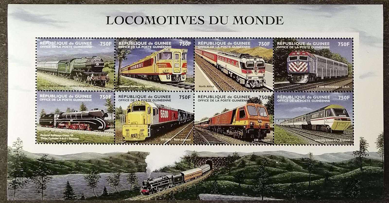 Guinea 1998 28€ Lokomotivy a vlaky světa IV.