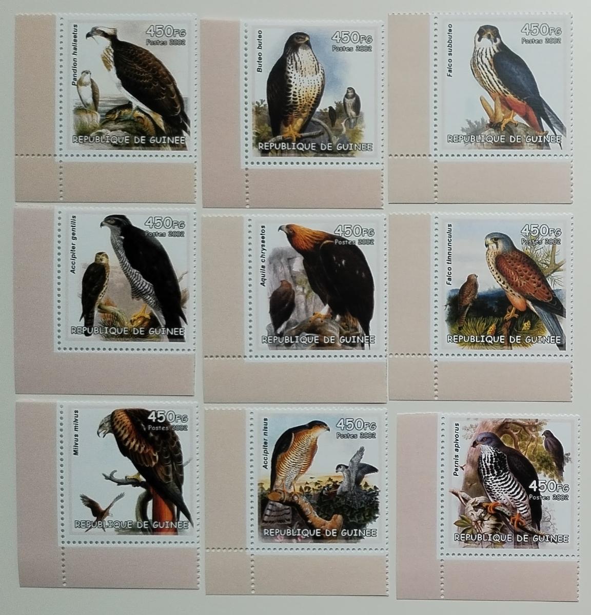 Guinea 2002 Fauna Afriky: Dravci a draví ptáci
