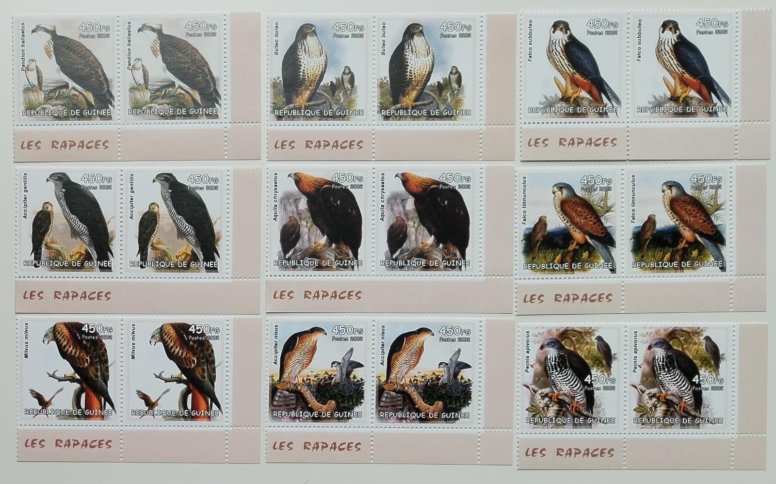 Guinea 2002 Fauna Afriky: Dravci a draví ptáci PÁRY