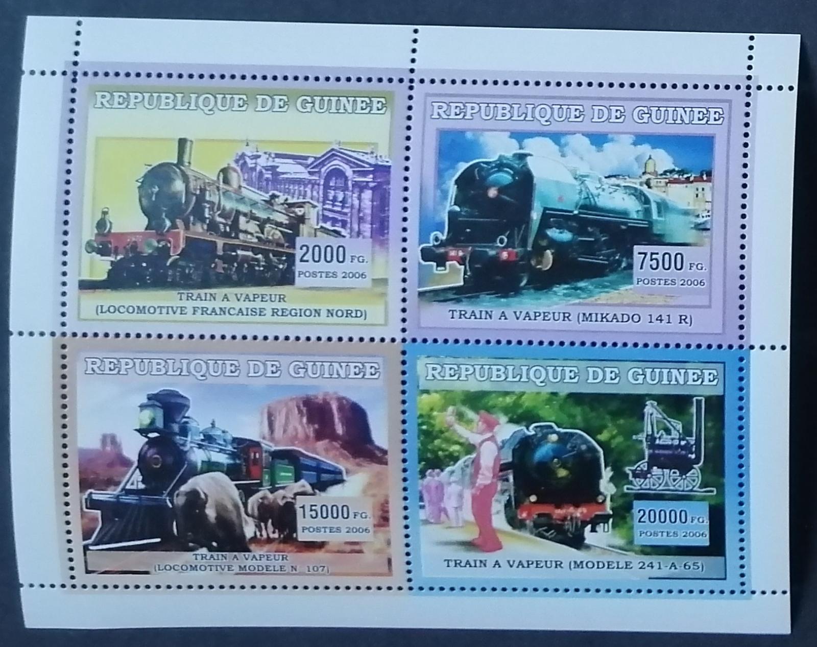 Guinea 2006 12€ Parní lokomotivy a vlaky historie