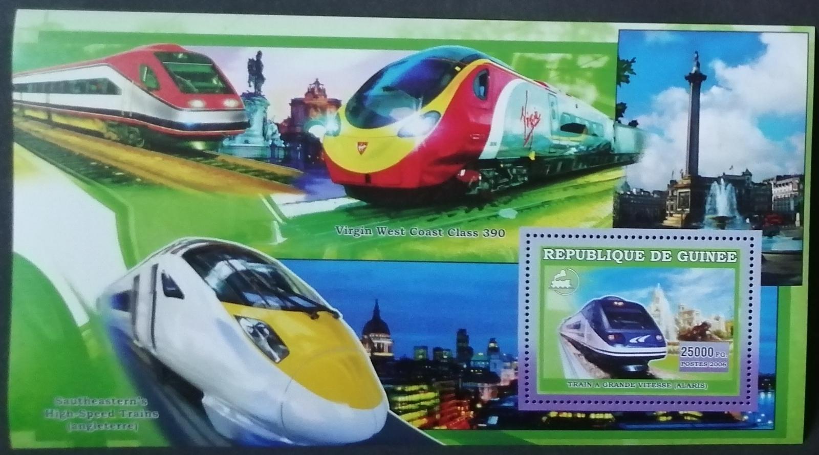 Guinea 2006 7€ Moderní lokomotivy a vlaky světa IV.