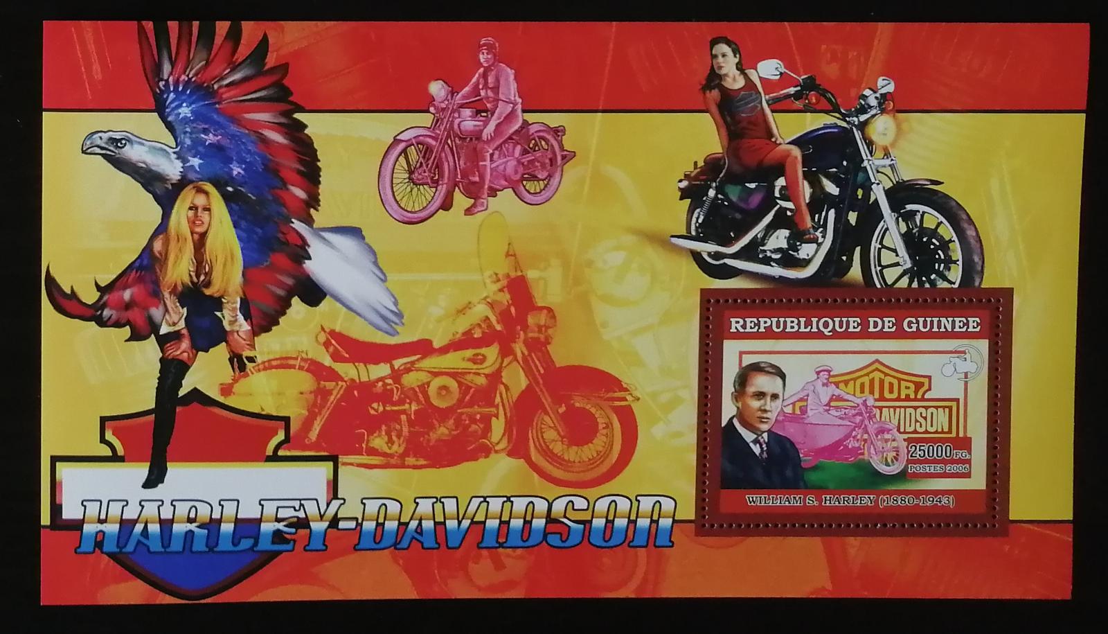 Guinea 2006 Bl.1083 7€ Historie motocyklu, motorky - W. Harley