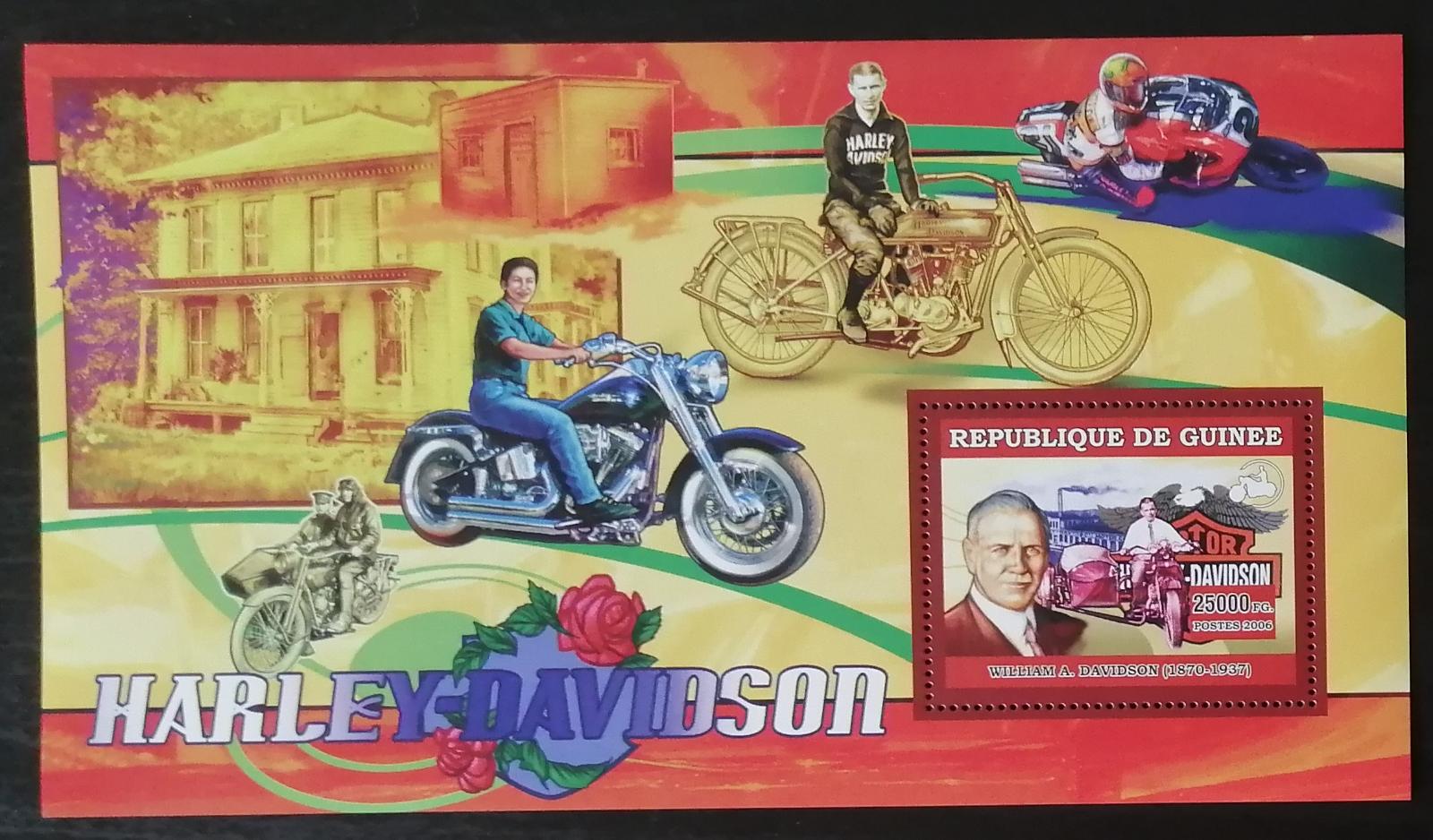 Guinea 2006 Bl.1086 7€ Historie motocyklu, motorky - William Davidson