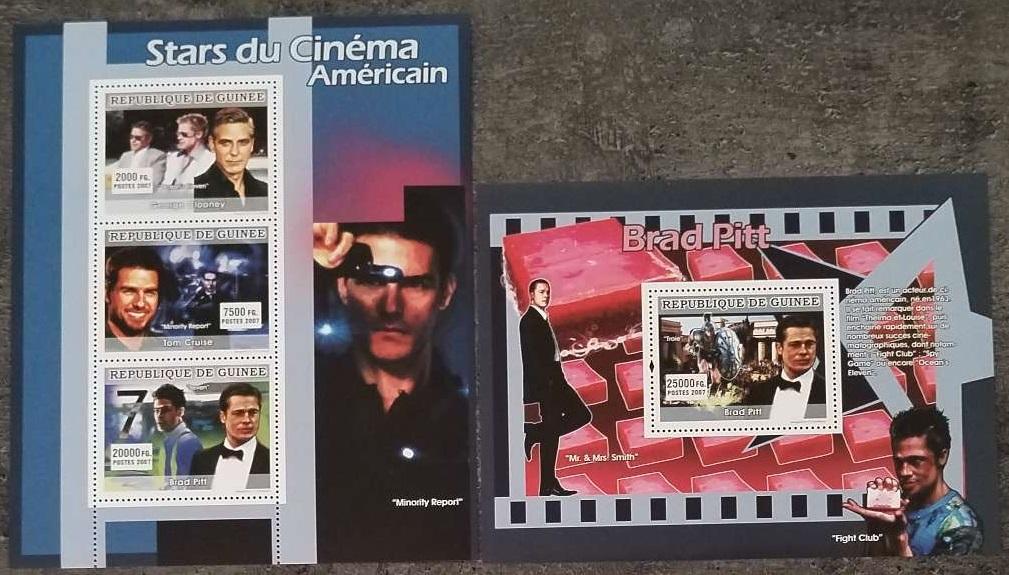 Guinea 2007 16,5€ Hvězdy amerického filmu, Brad Pitt