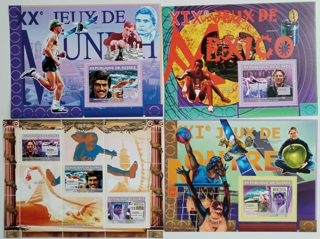 Guinea 2007 29€ Olympijské hry, Gymnastika, Skoky a plavání