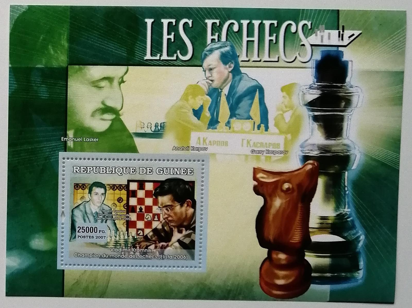 Guinea 2007 Bl.1146 7€ - Šampion v šachu V.Kramnik, šachy, sport