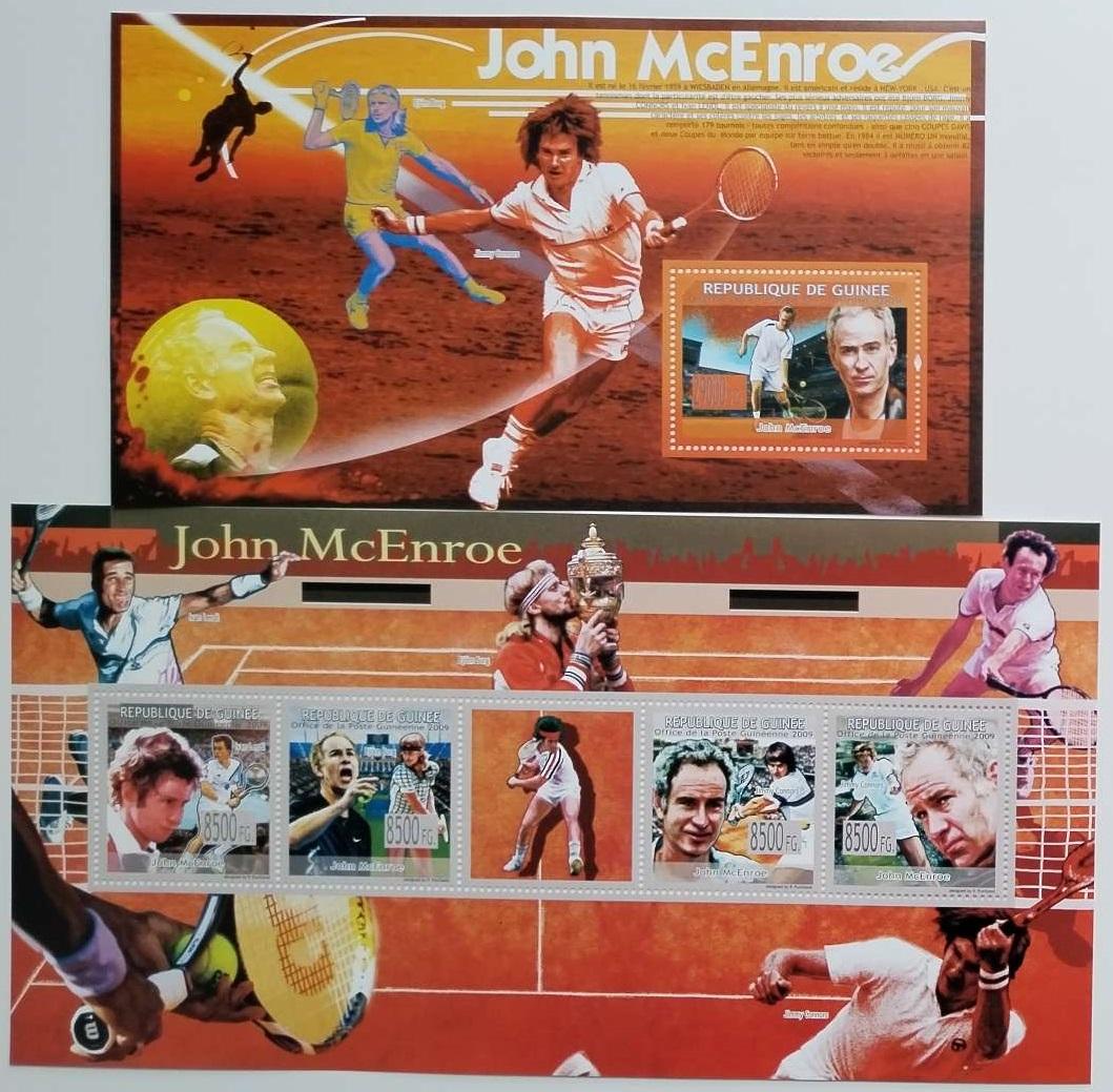 Guinea 2009 24€ 50 let Johna McEnroe a tenis, Sport a hráči