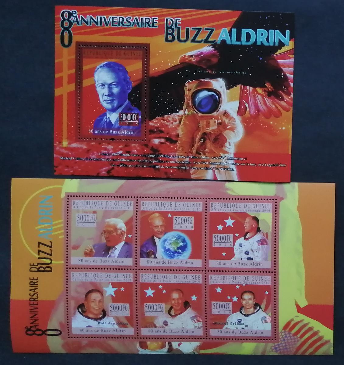 Guinea 2010 22€ 80 let kosmonauta Buzze Aldrina, Vesmír a průzkum I.