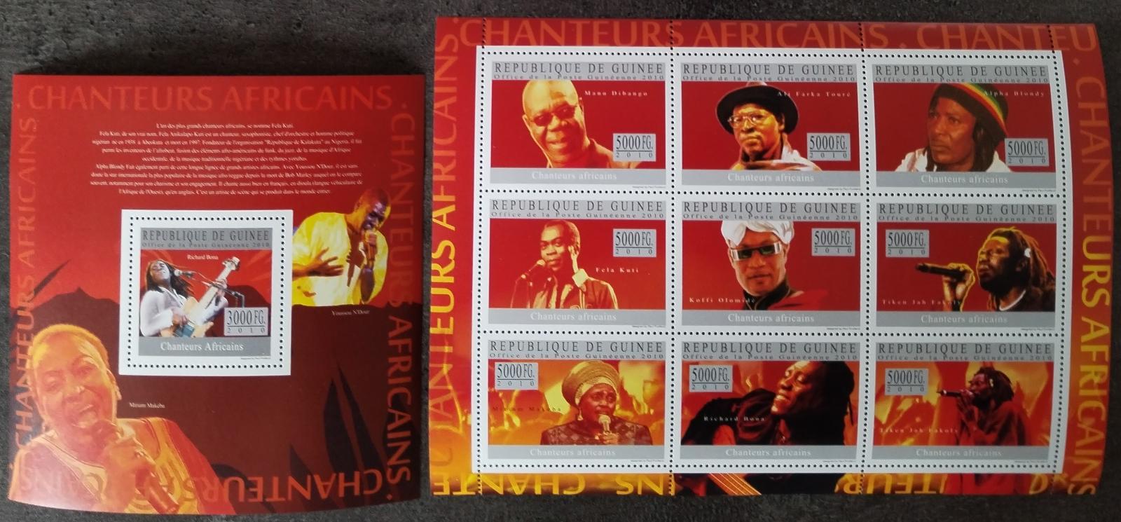 Guinea 2010 28€ Tradiční hudba z Afriky, Hudba a zpěváci světa