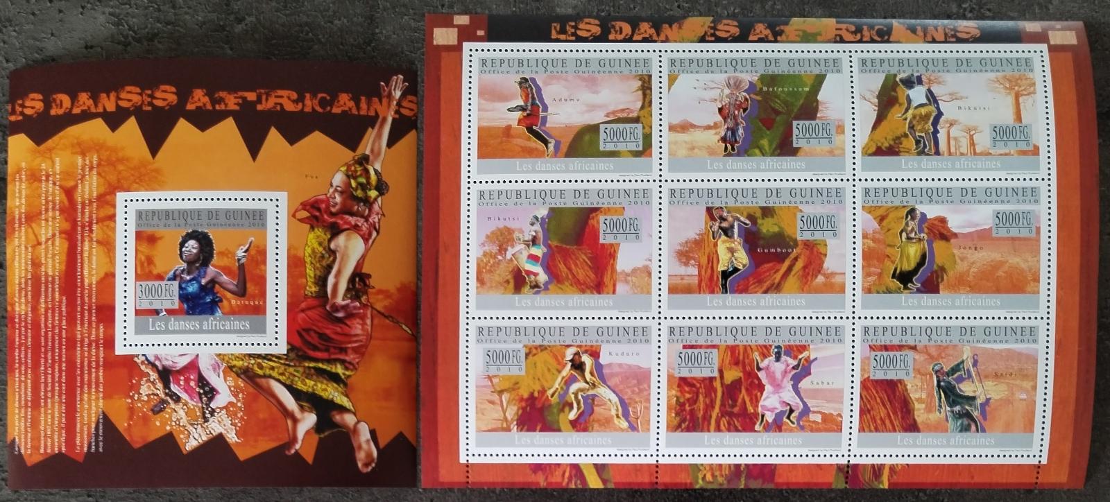 Guinea 2010 28€ Tradiční tance Afriky, Hudba a umění světa