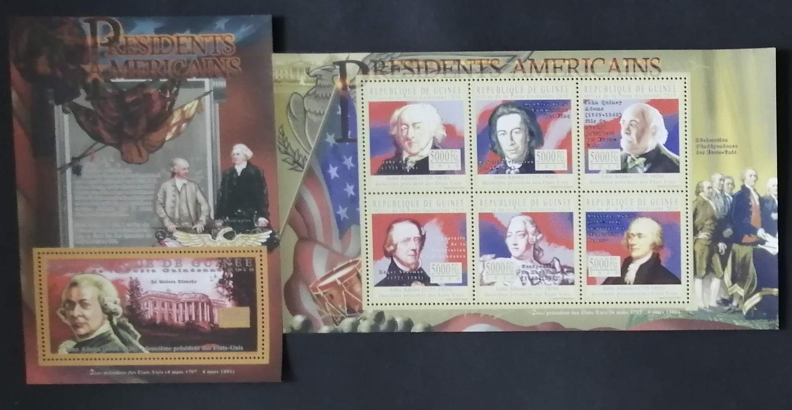Guinea 2010 Mi.7871-6+Bl.1876 22€ Prezidenti USA, John Adams