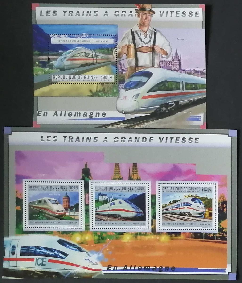 Guinea 2011 Mi.9028-0+Bl.2047 32€ Vlaky a lokomotivy Německa