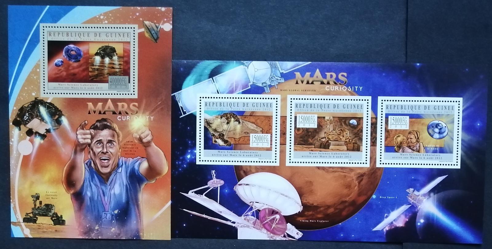 Guinea 2012 34€ Průzkum Marsu a vesmírné mise Curiosity