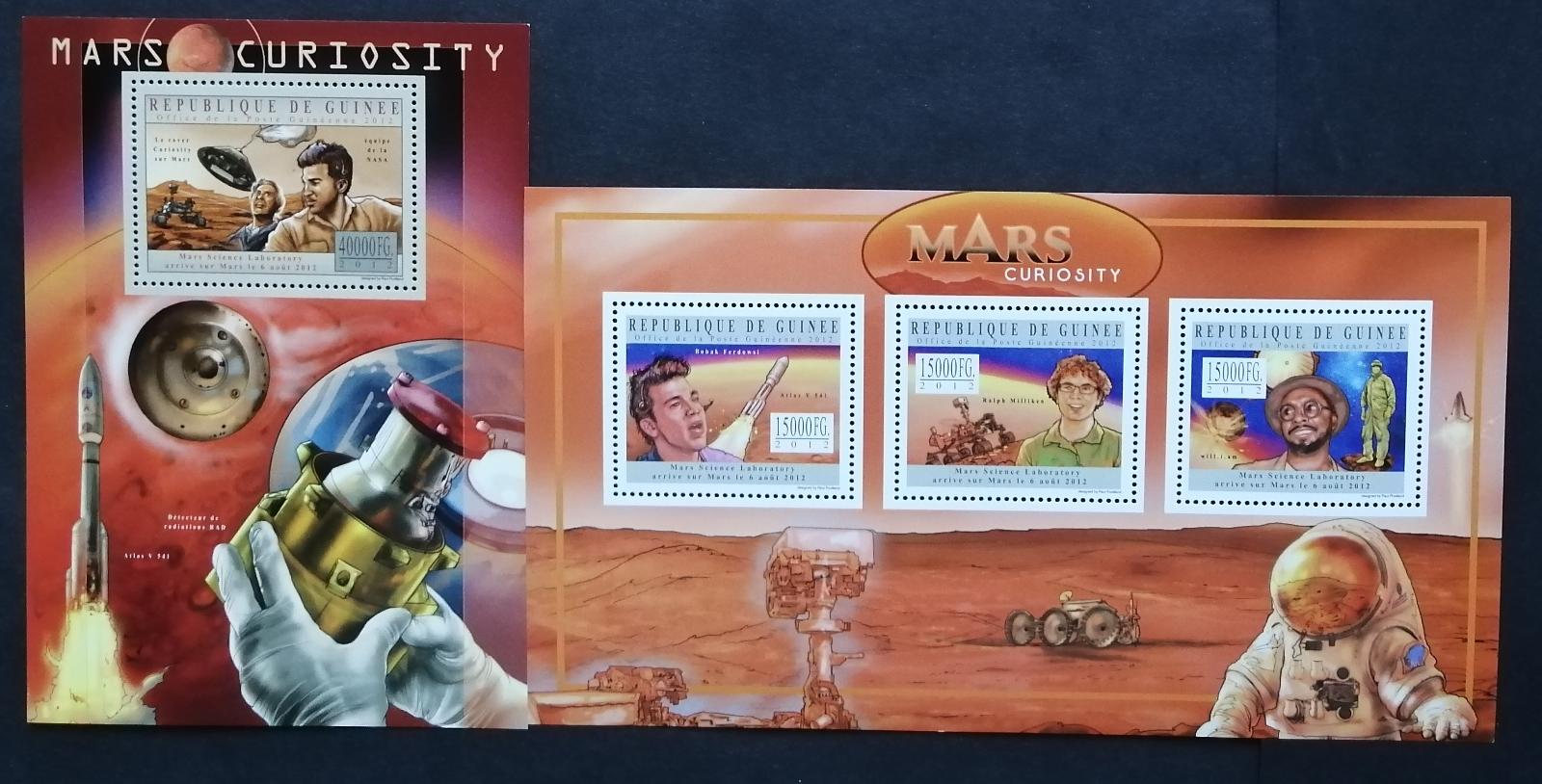Guinea 2012 34€ Průzkum Marsu a vesmírné mise Curiosity II.