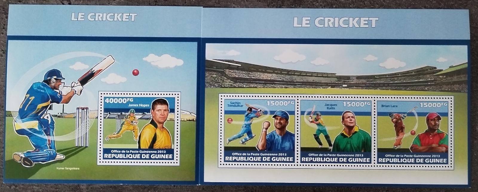 Guinea 2013 34€ Kriket a jeho osobnosti, Sport a hry
