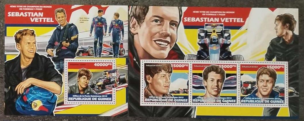 Guinea 2013 34€ Sebastian Vettel, závodník Formule 1