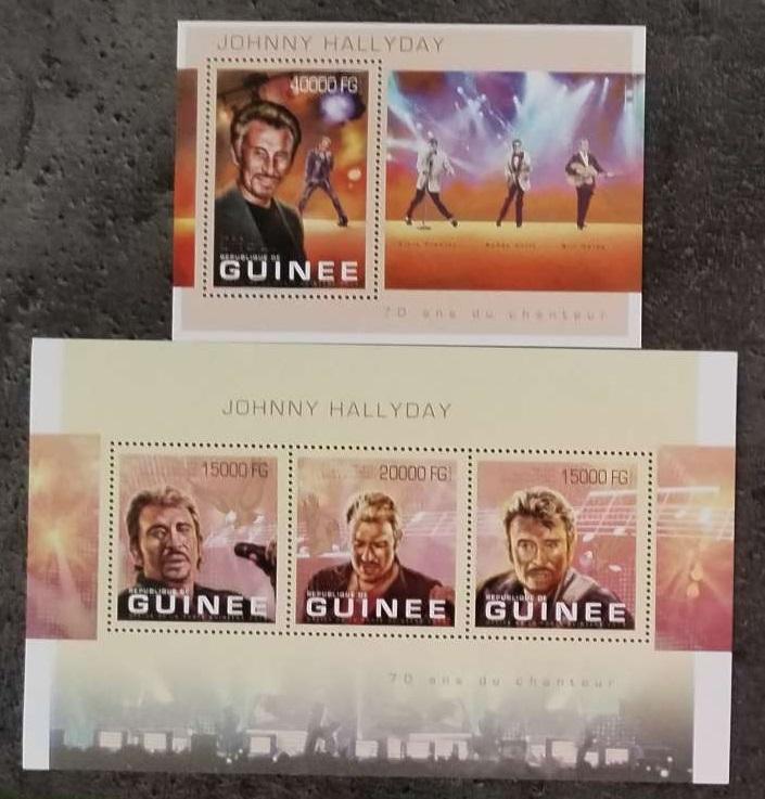 Guinea 2013 36€ Zpěvák Jimmy Hallyday a jeho hudba