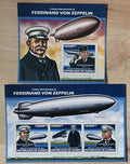 Guinea 2013 Mi.10129-1+Bl.2309 34€ 175 let Ferdinanda von Zeppelina
