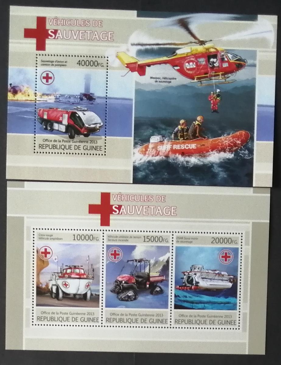 Guinea 2013 Mi.9709-1+Bl.2202 34€ Sanitky, vozy Červeného kříže