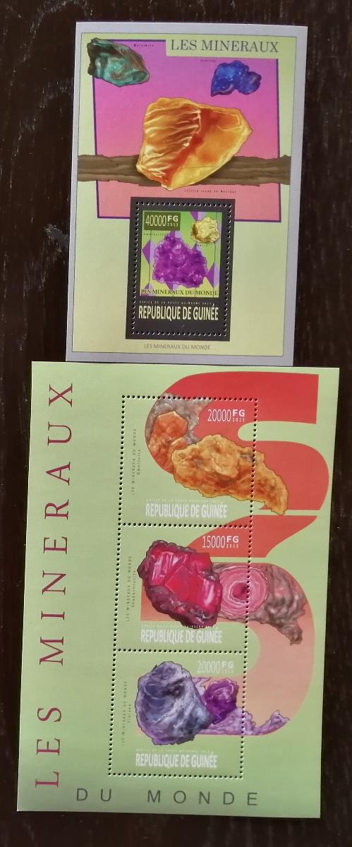 Guinea 2013 Mi.9954-6+Bl.2263 38€ Africké minerály a horniny