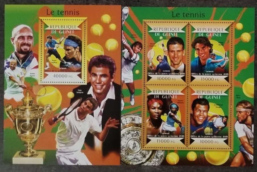 Guinea 2015 36€ Tennis a sport, Slavní hřáči