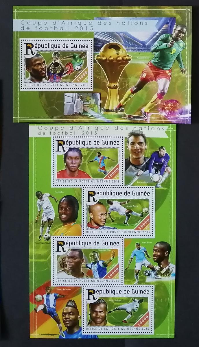 Guinea 2015 Mi.11133-6+Bl.2523 30€ Mistrovství ve fotbale, sport