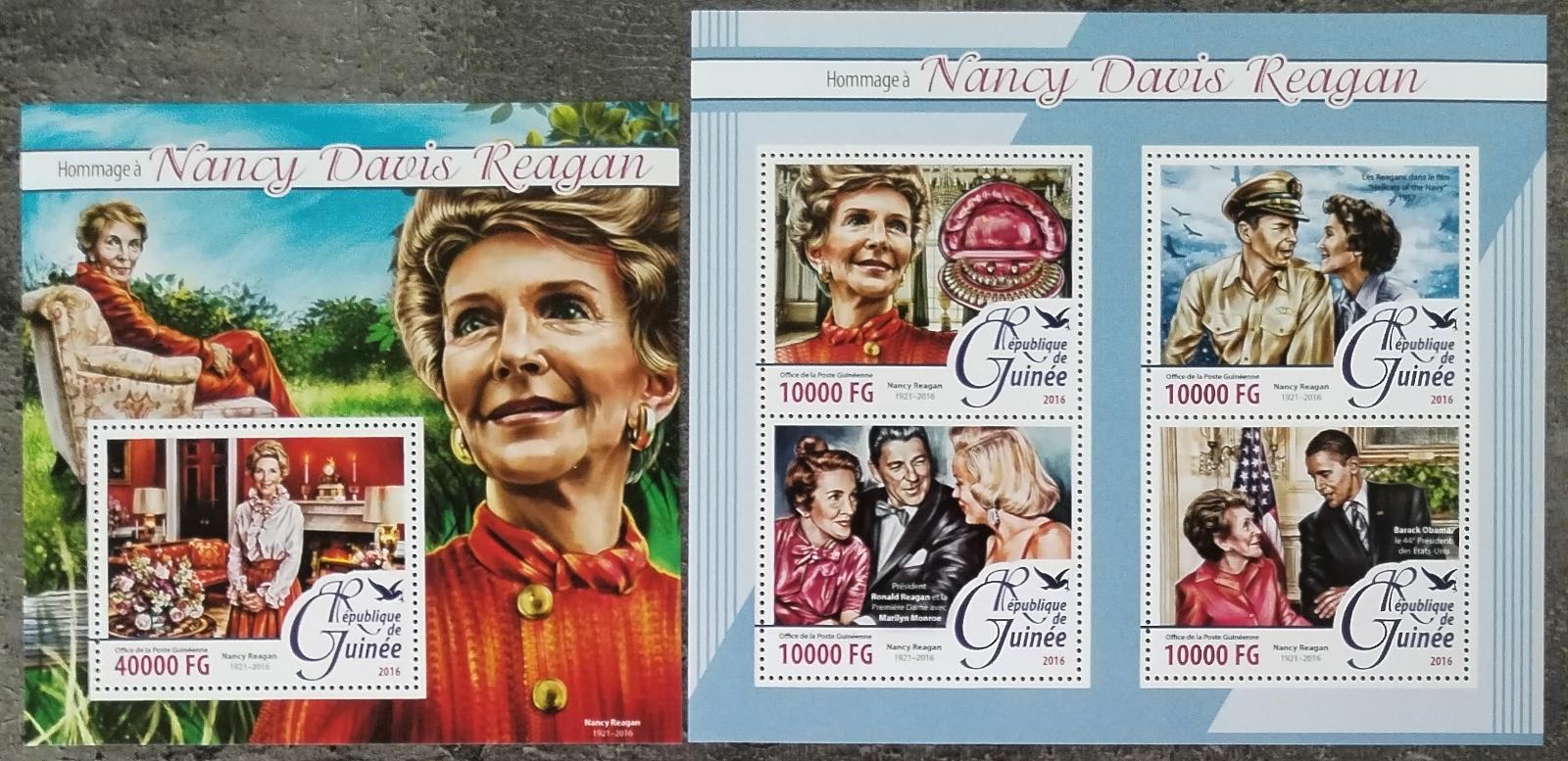 Guinea 2016 32€ Pocta Nancy Raeganové, první dámě USA