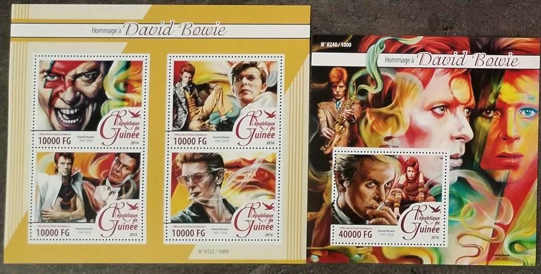 Guinea 2016 32€ Smrt Davida Bowieho, zpěvák