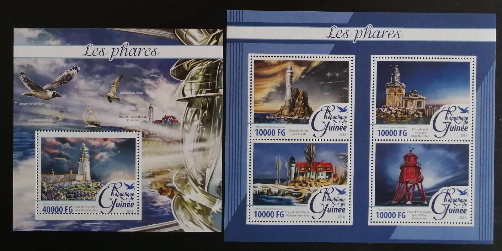 Guinea 2016 Mi.11681-4+Bl.2632 32€ - Pobřežní majáky, architektura