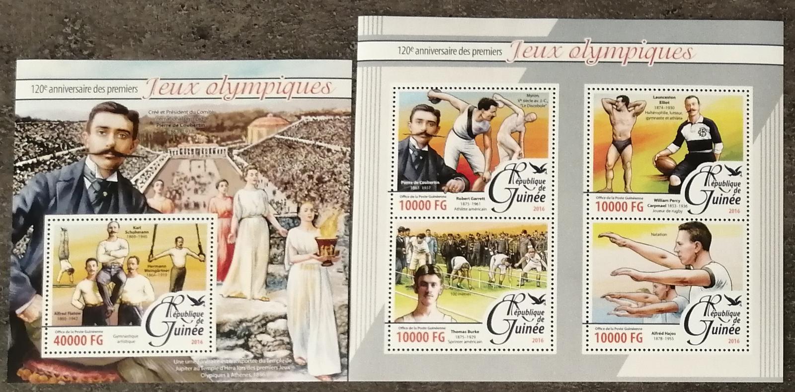 Guinea 2016 Mi.11716-9+Bl.2639 32€ 120 let Olympijských her, sport