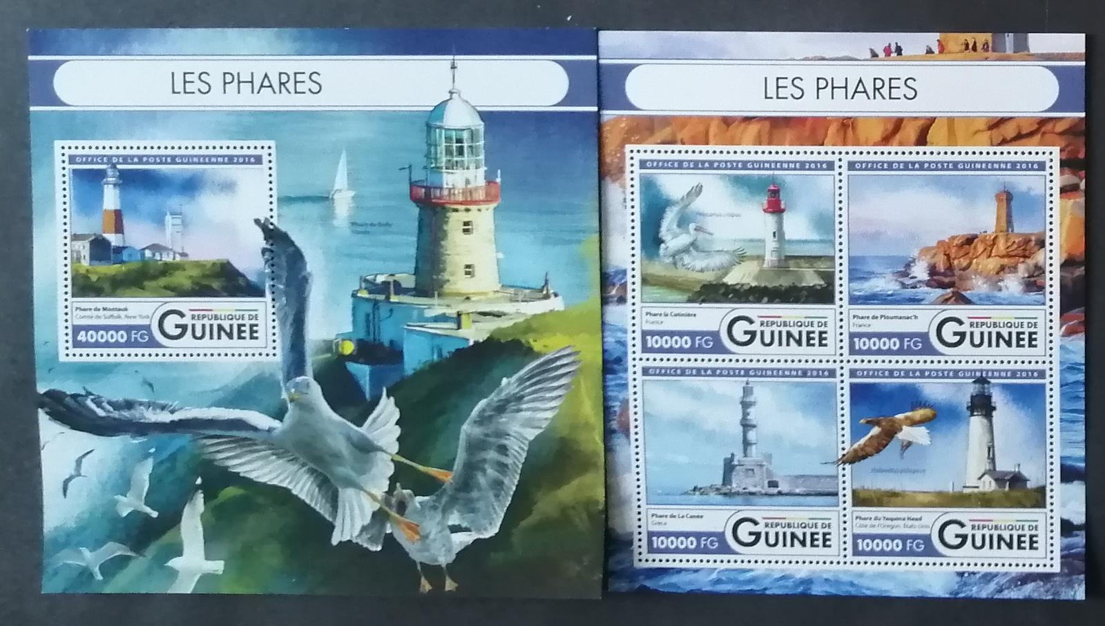 Guinea 2016 Mi.11951-4+Bl.2668 32€ Majáky a pobřežní budovy