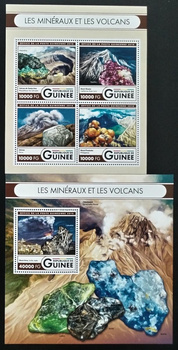 Guinea 2016 Minerály a sopky světa, Nerosty a vulkány