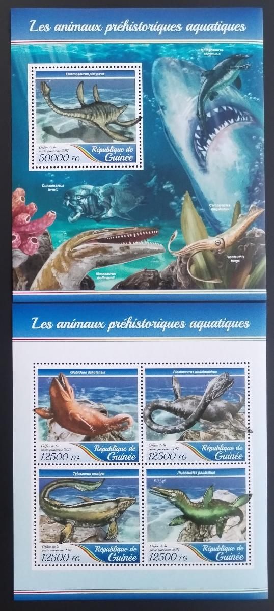 Guinea 2017 Vodní dinosauři a pravěká fauna, Ryby