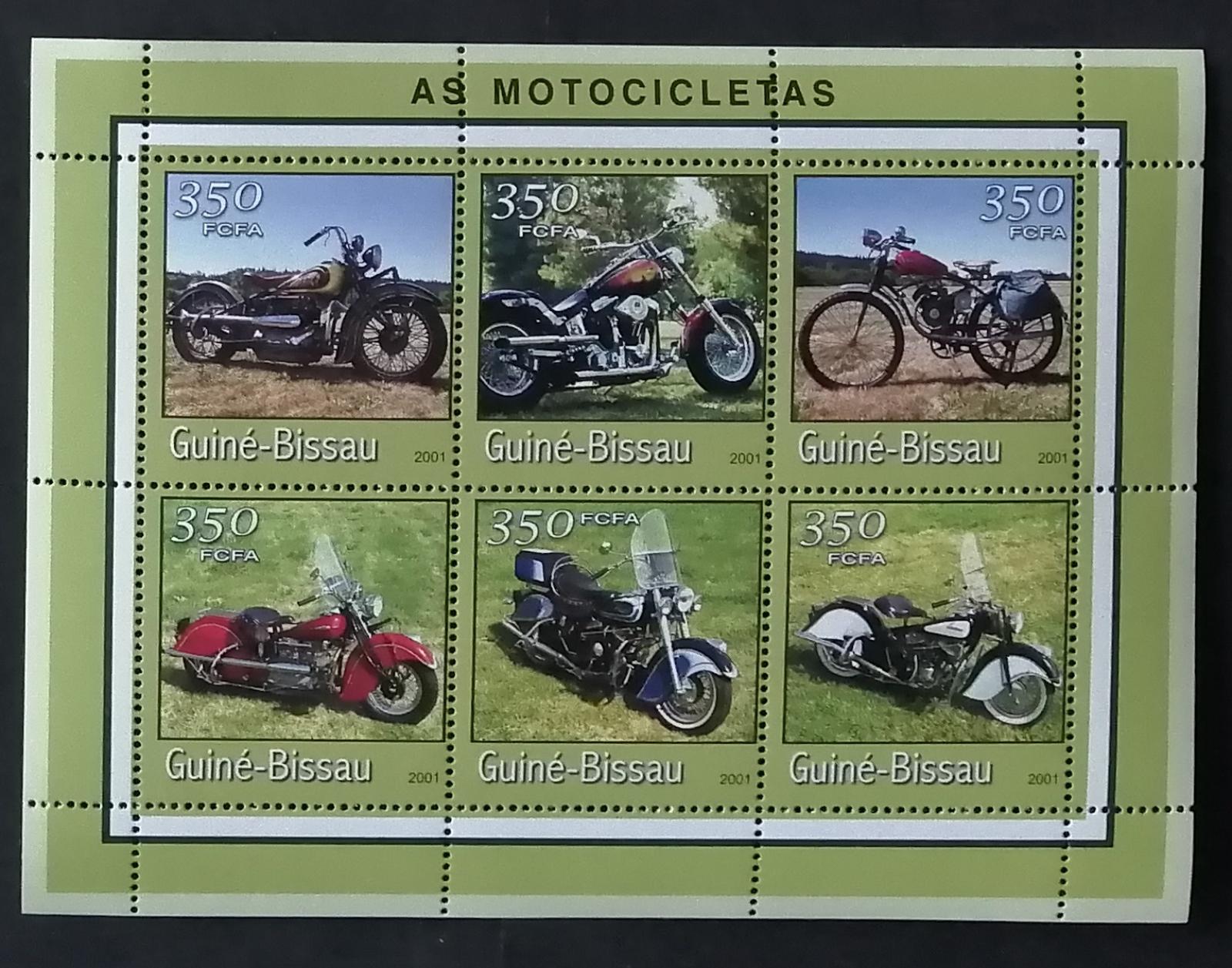 Guinea Bissau 2001 Mi.1761-6 9€ Motorky a motocykly historie