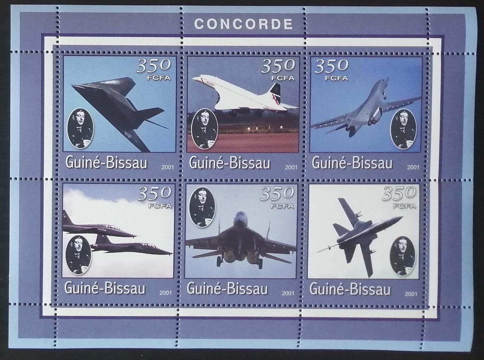 Guinea-Bissau 2001 Mi.1779-4 9€ Concorde a letadla