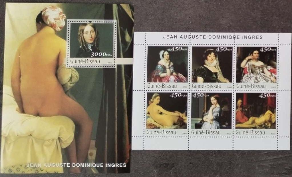 Guinea Bissau 2003 23€ Jean August Ingres a jeho umění, Obrazy