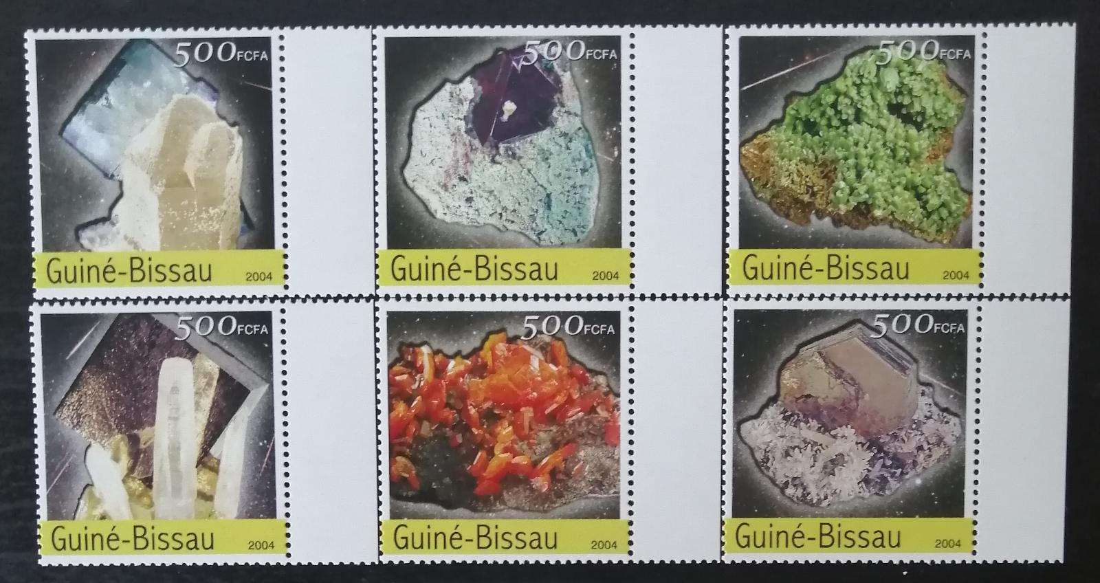 Guinea Bissau 2004 Mi.2804-7 12€ Minerály, horniny a meteority