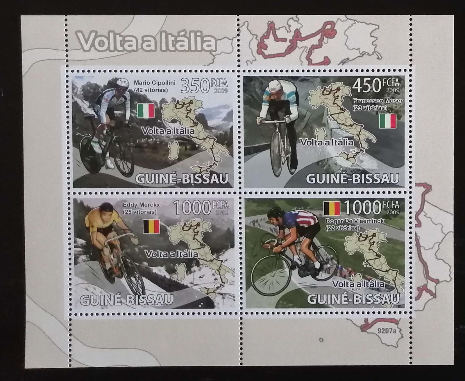 Guinea-Bissau 2009 Mi.4086-9 11€ - Italský pohár v cyklistice, sport
